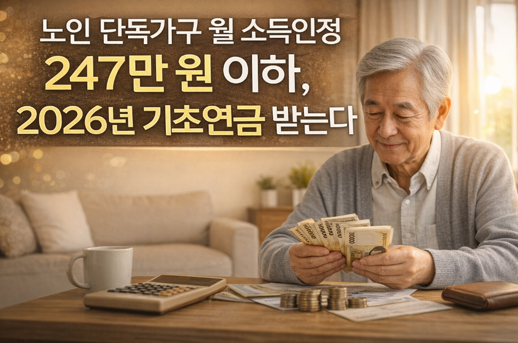 2026년 기초연금 247만원 기준, 받을 수 있나요?