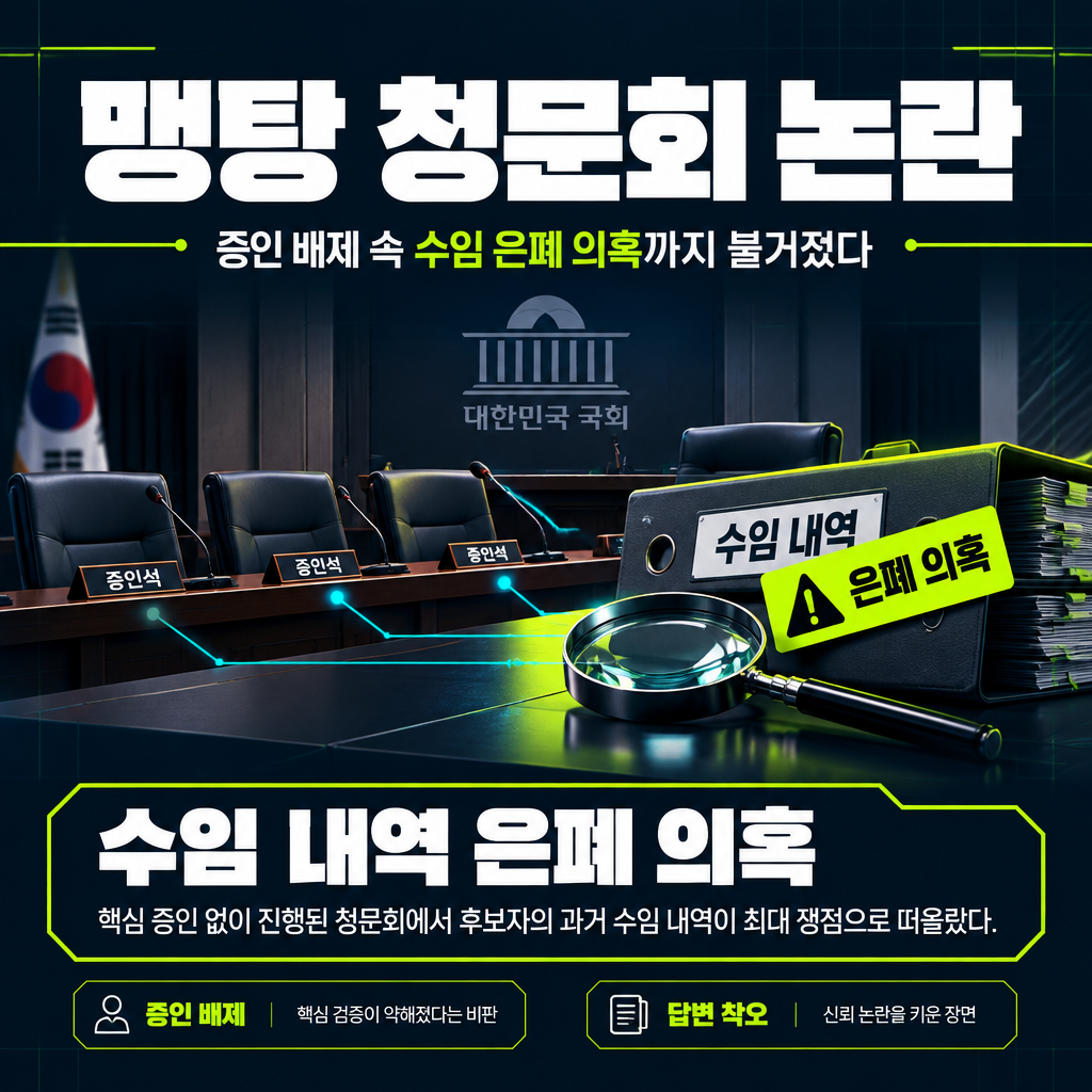 맹탕 청문회 논란