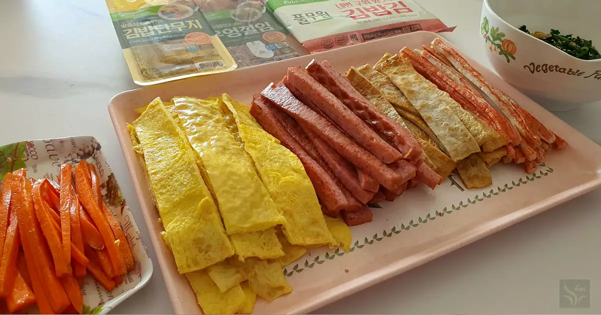 집에서 만드는 김밥 속재료