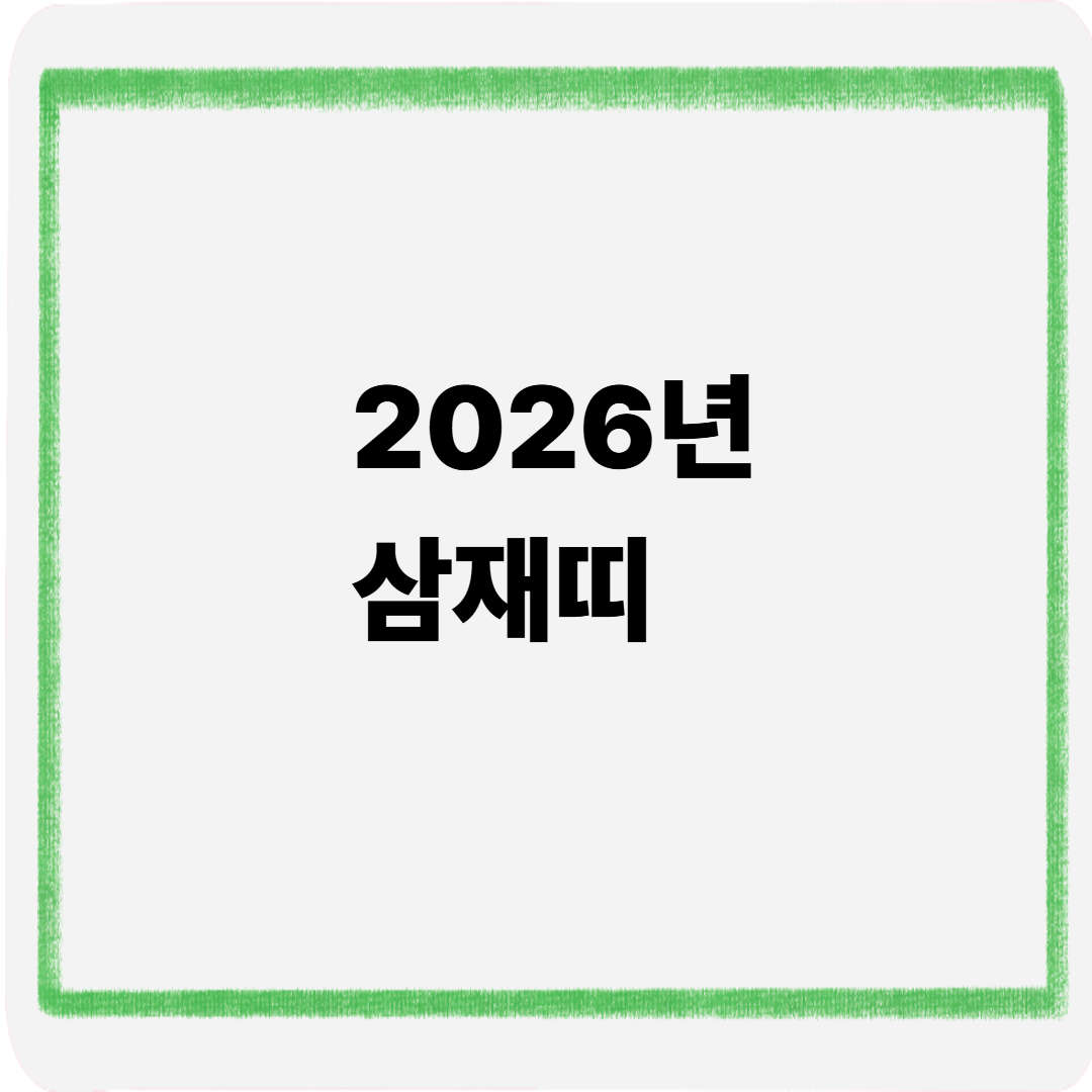 2026년 삼재띠