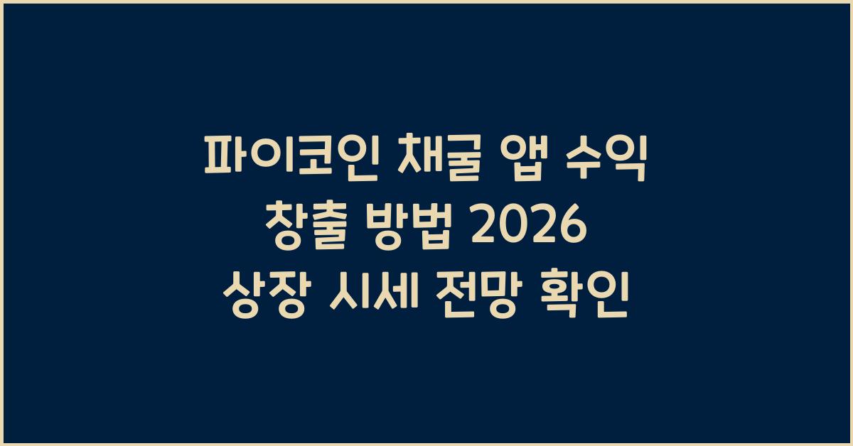 파이코인 채굴 앱