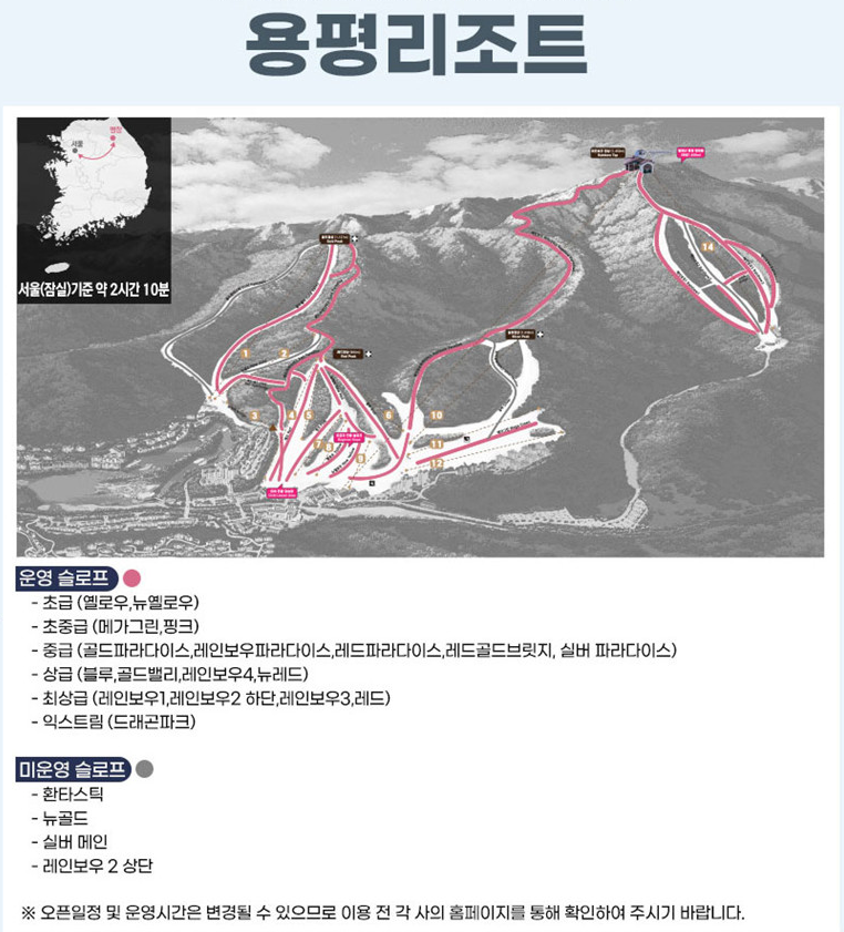 스키장 시즌권 용평리조트