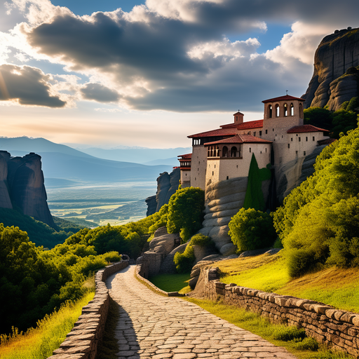 기독교 유적지 그리스 테살리아 메테오라 수도원