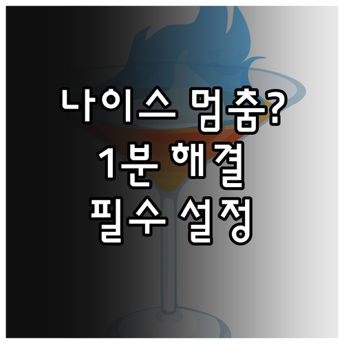 나이스 화면 멈춤과 흰 화면 출력 시..