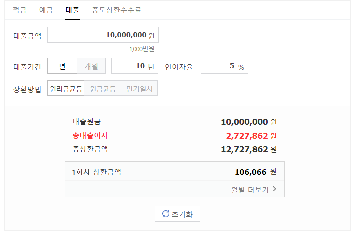 원리금균등분할상환-이자계산-1