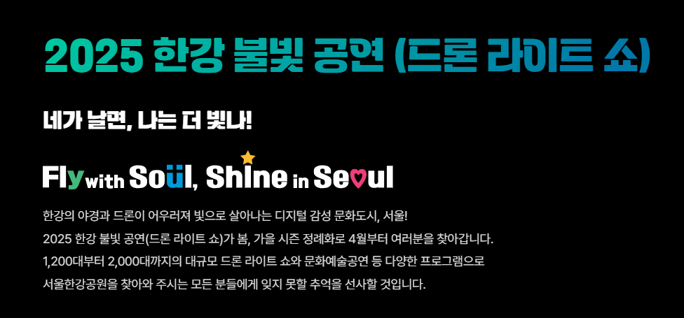 2025 한강불빛 공연(드론라이트쇼)