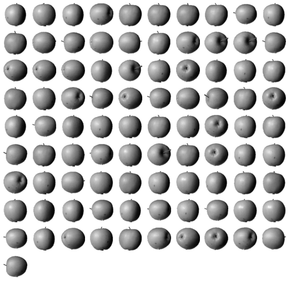 label 0으로 분류된 과일 이미지
