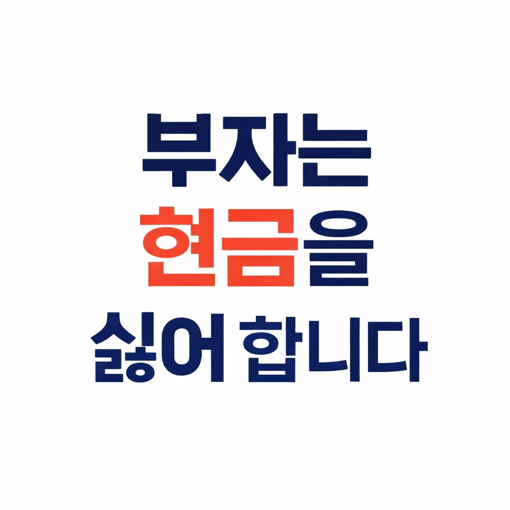 부자는 현금을 싫어합니다.