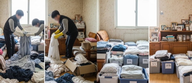 여수 고독사청소 및 정리중