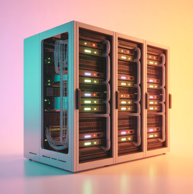 DC 코로케이션 이해를 돕기 위한 서버와 서버랙 예시 이미지