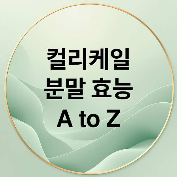 컬리케일 분말 A to Z