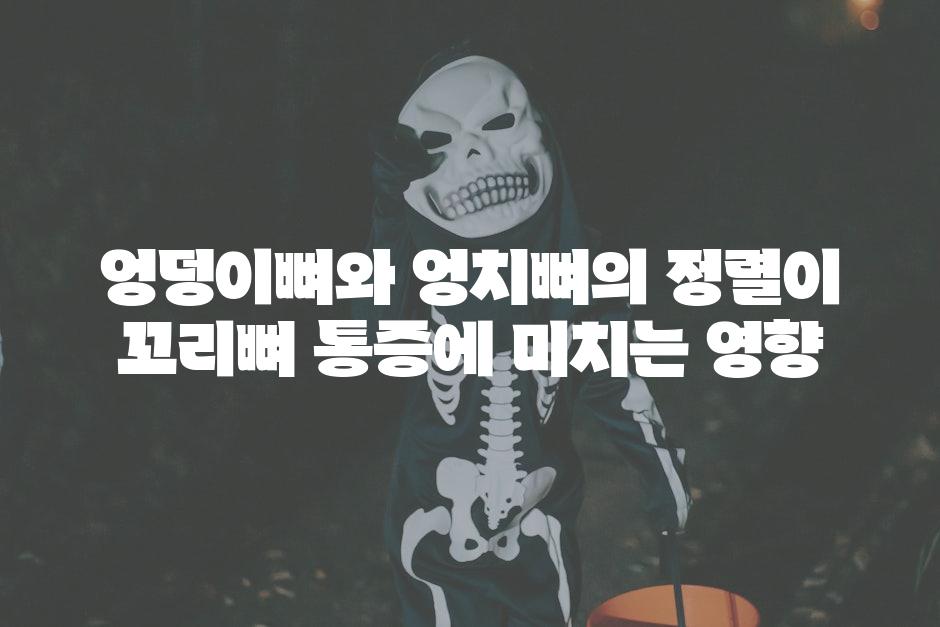 엉덩이뼈와 엉치뼈의 정렬이 꼬리뼈 통증에 미치는 영향