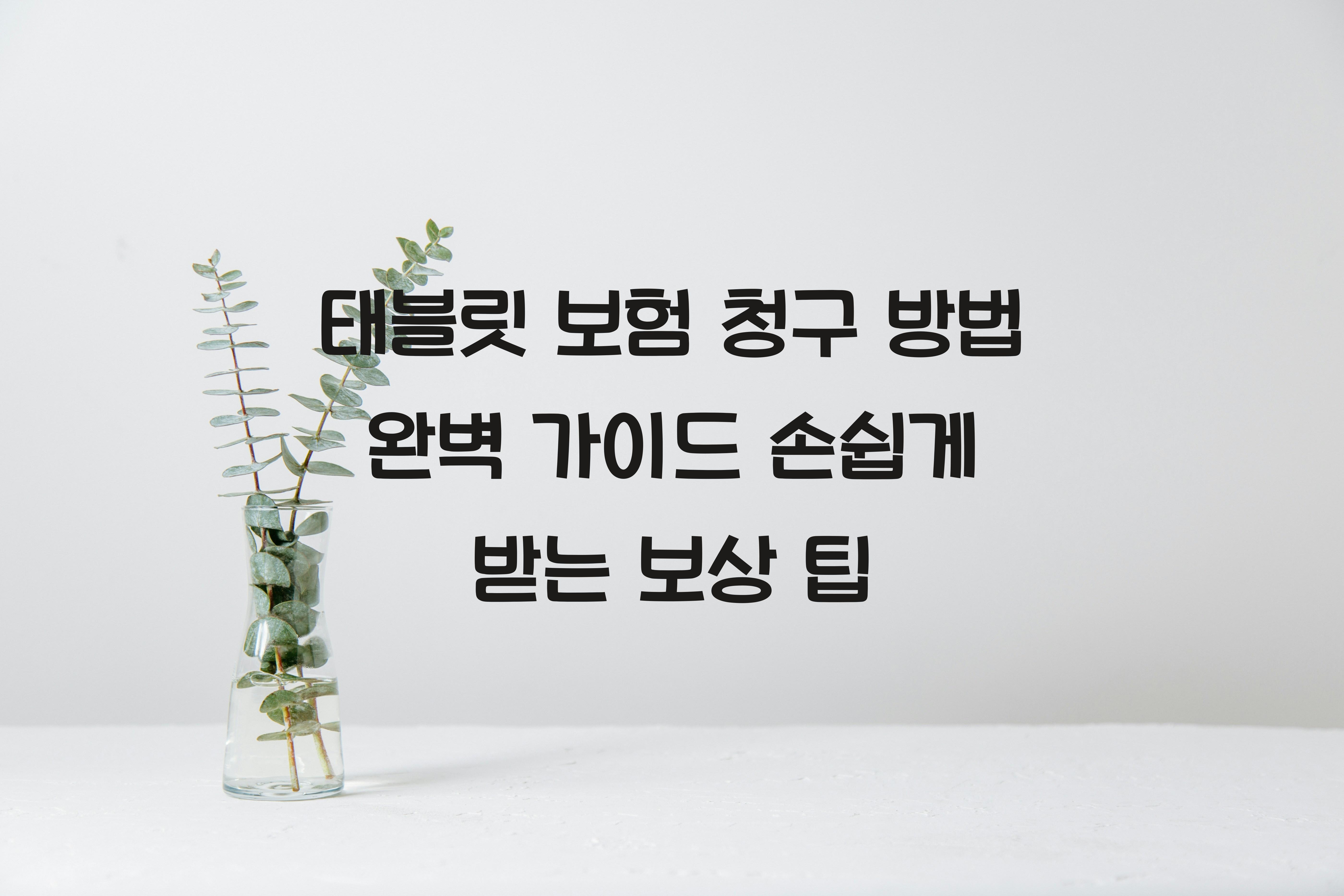 태블릿 보험 청구 방법