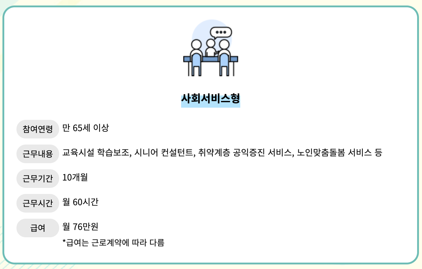 사회서비스형 일자리