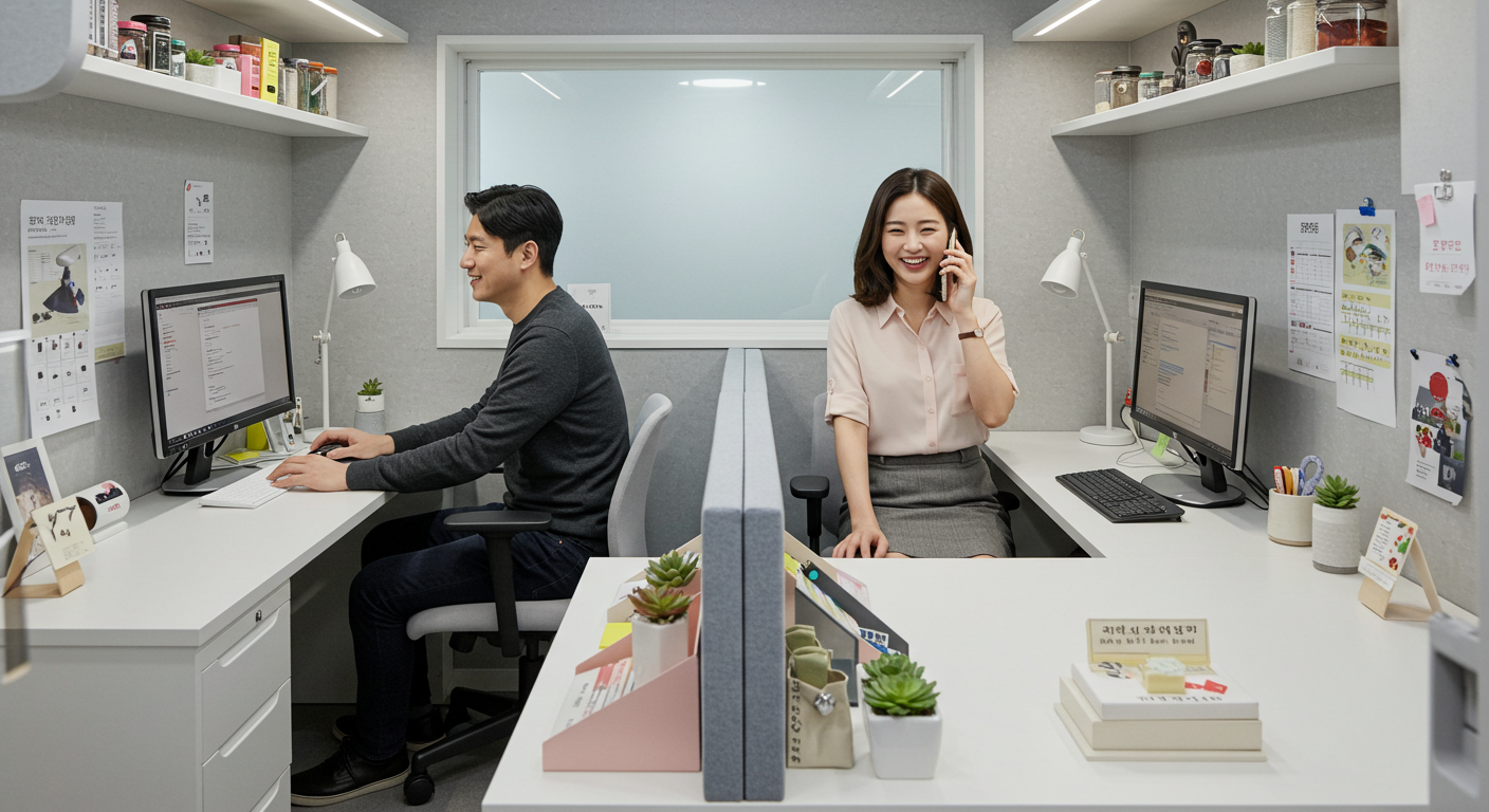 작은 사무실 넓어보이는 인테리어