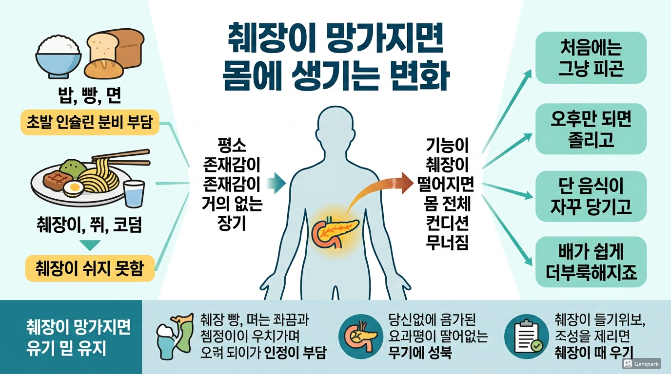 췌장이 망가지면 몸에 생기는 변화