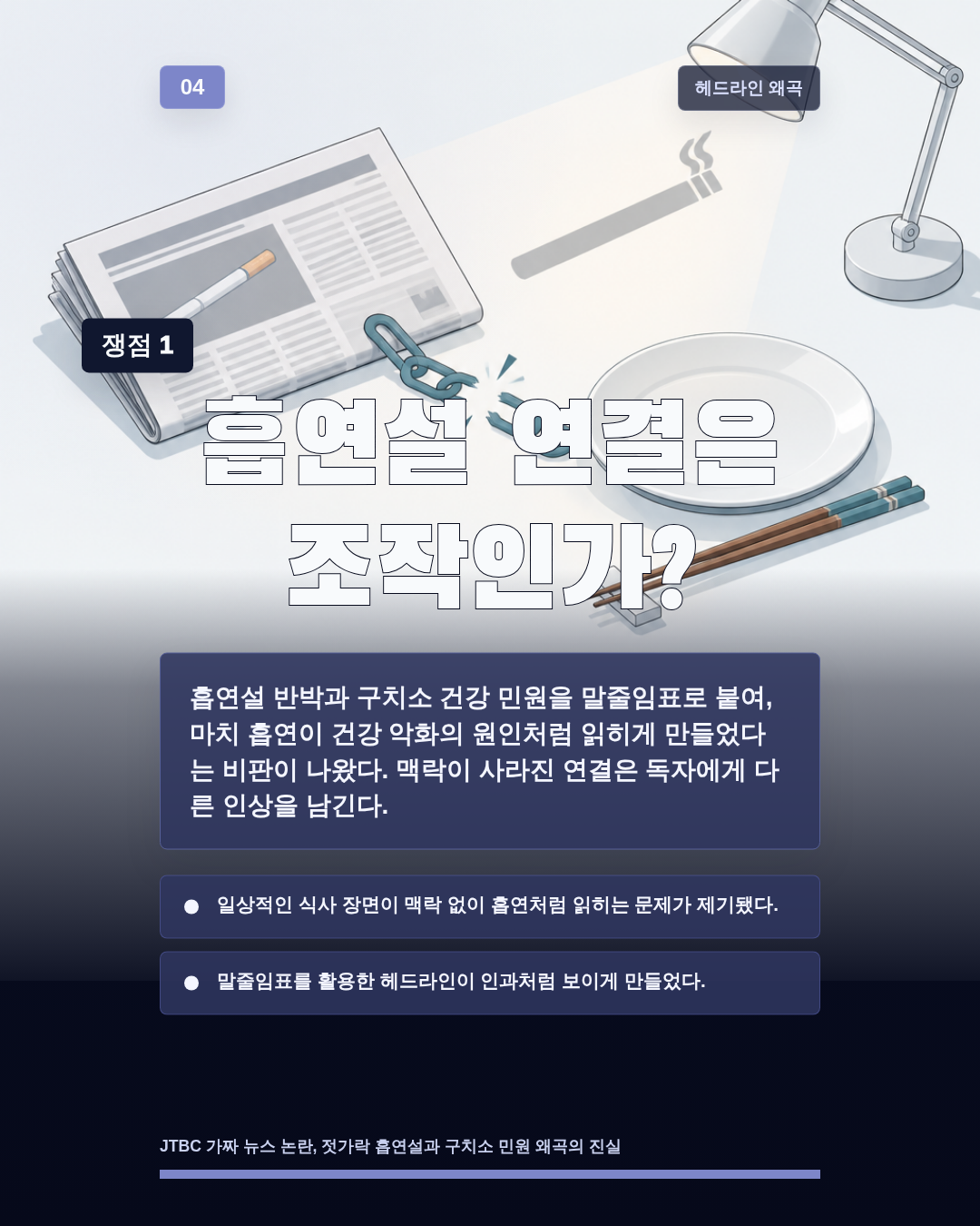 흡연설 연결은 조작인가?