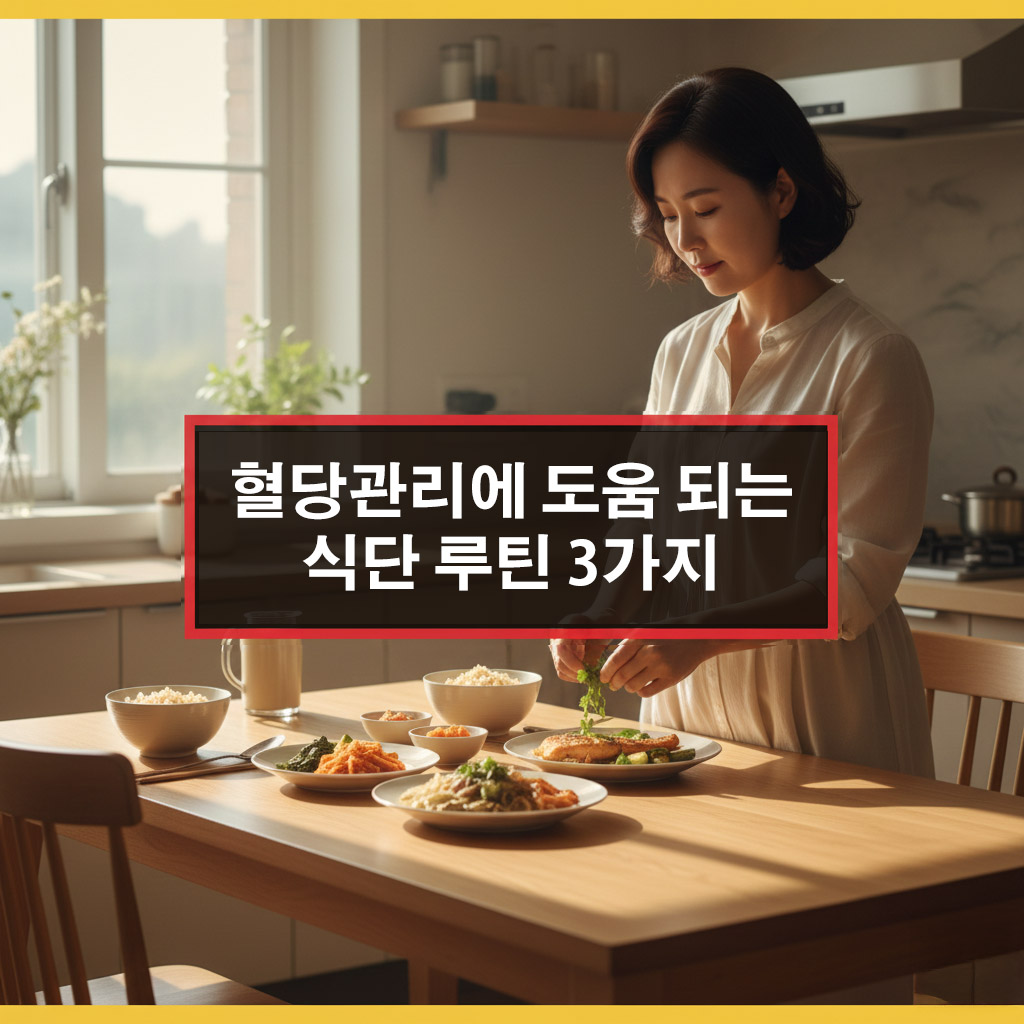 혈당 관리에 도움 되는 식단 루틴 3가지