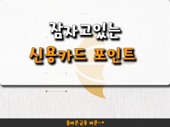 잠자고 있는 카드 포인트