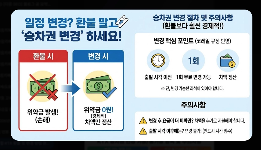 명절 KTX 환불 및 변경 방법 완벽 가이드