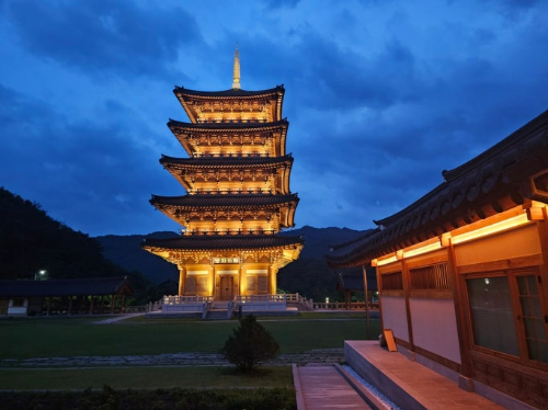 김천 직지사 야경 사진