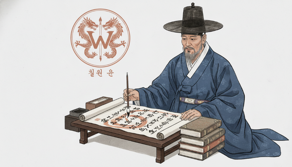 학문을 숭상하는 칠원 윤씨의 선비 정신을 묘사한 삽화