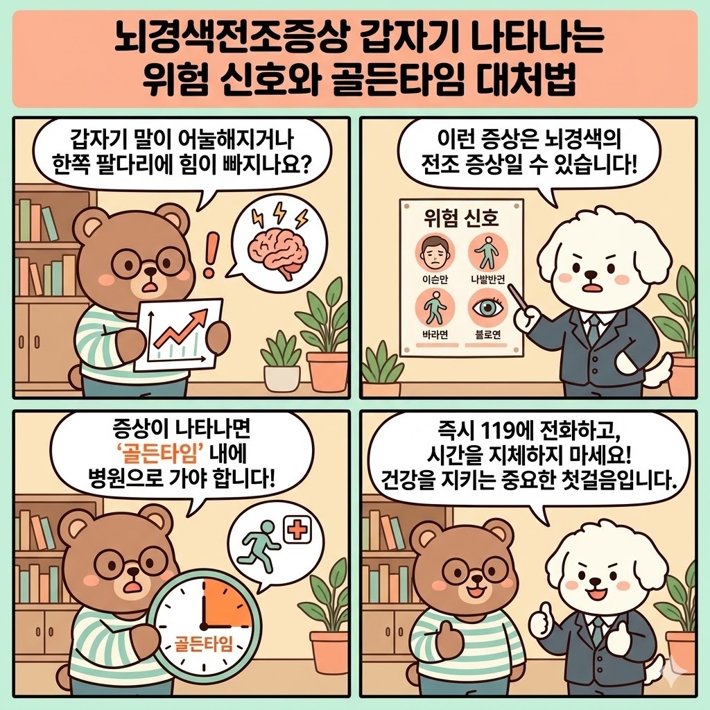 뇌경색전조증상 갑자기 나타나는 위험 신호와 골든타임 대처법