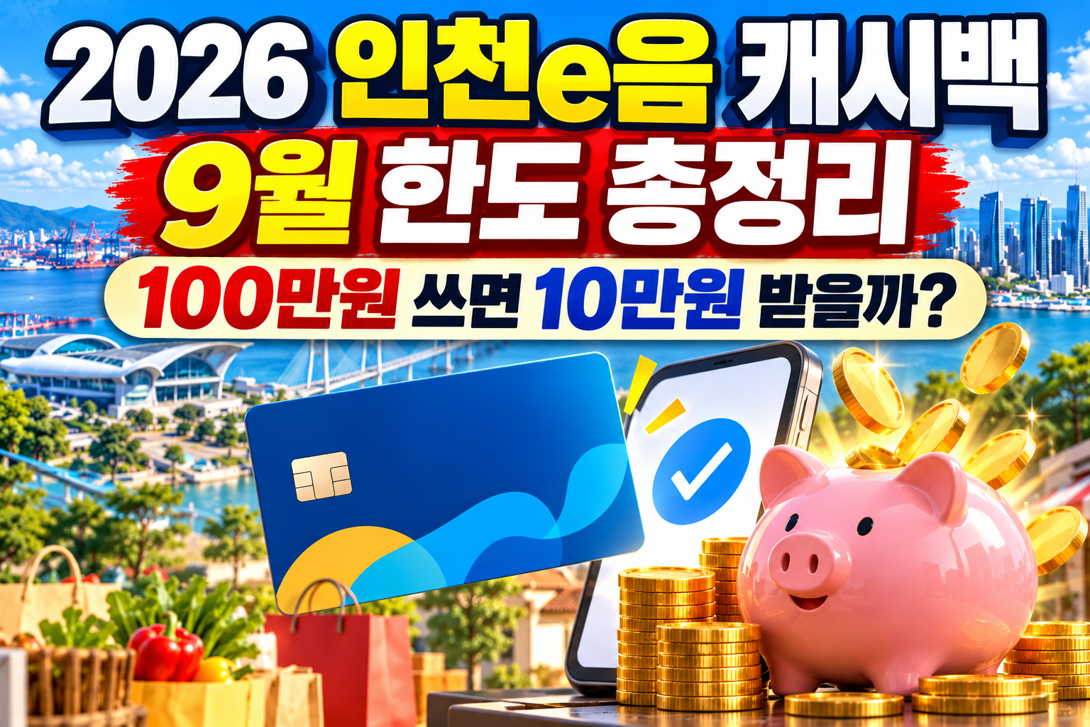 2026 인천e음 캐시백 9월 한도 총정리|100만원 쓰면 10만원 받을까? 관련 사진