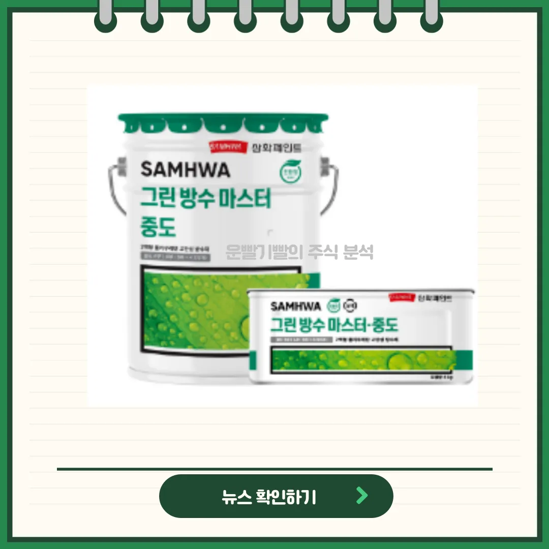 삼화페인트 뉴스