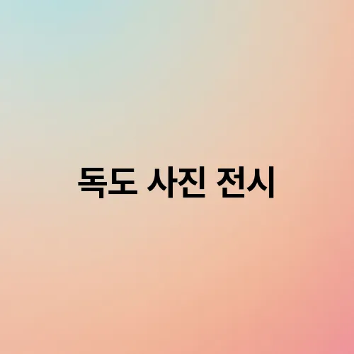 독도 사진 전시