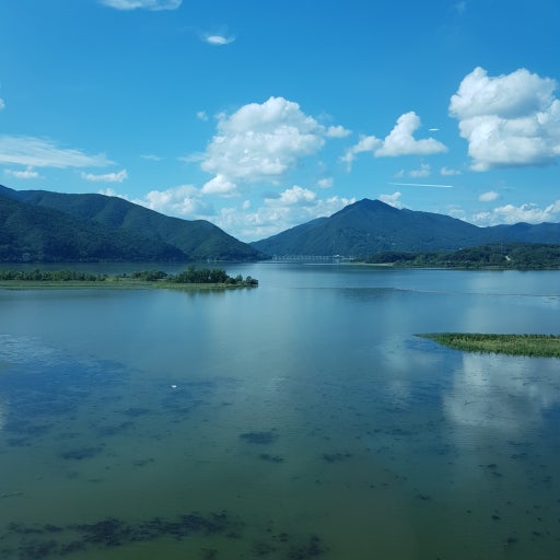 팔당댐 전망대에서 바라본 팔당댐 호수 이미지