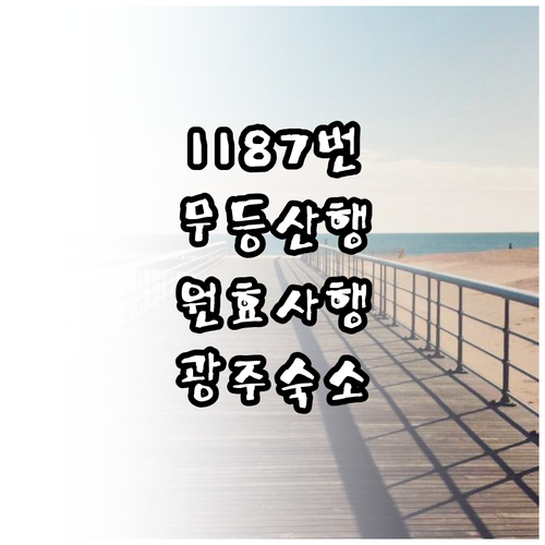 무등산 원효사 대중교통 여행 정보 1..