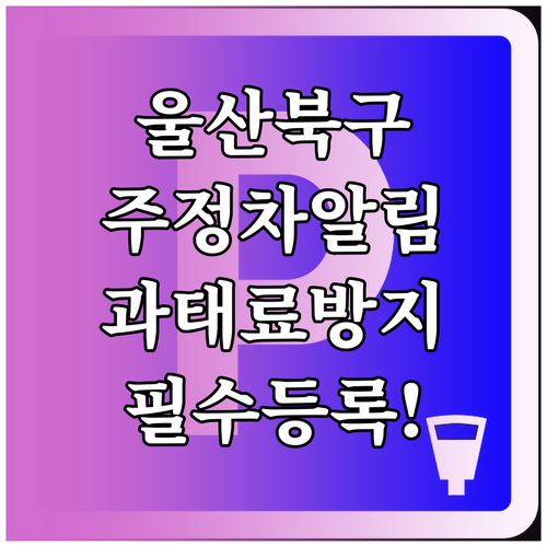 울산 북구 주정차 위반 문자 알림 서..