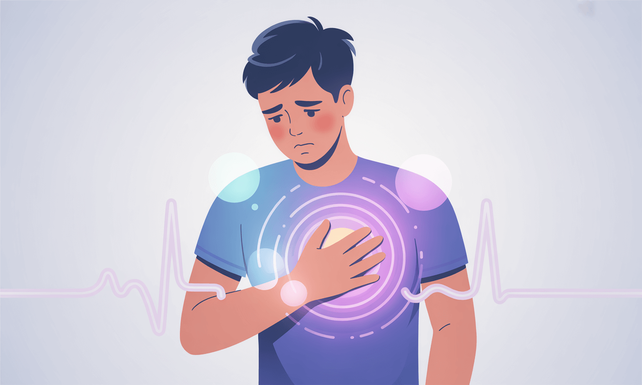 급성-심근경색-가슴을-잡고있는-사람