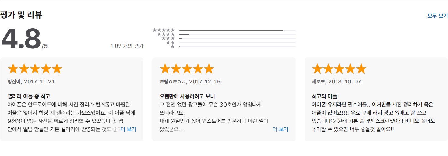 아이폰 사진 정리 앱