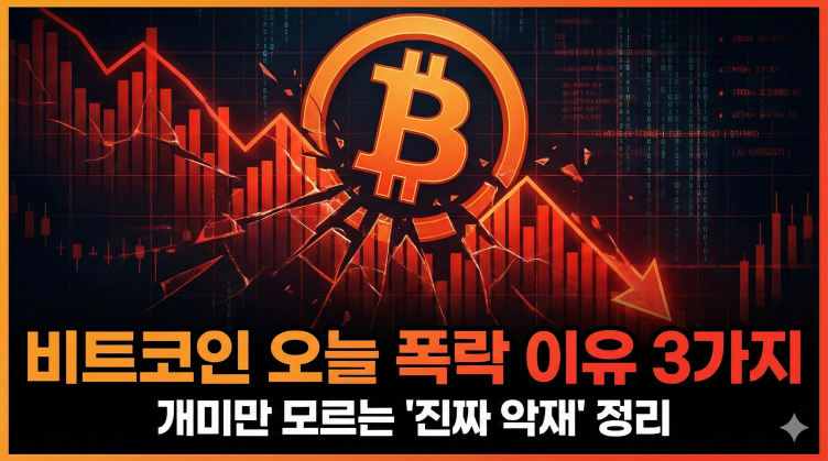 비트코인 오늘 폭락 이유 3가지, 개미만 모르는 '진짜 악재' 정리