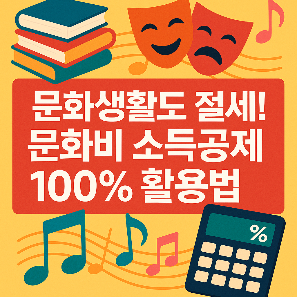 문화생활도 절세! 문화비 소득공제 100% 활용법