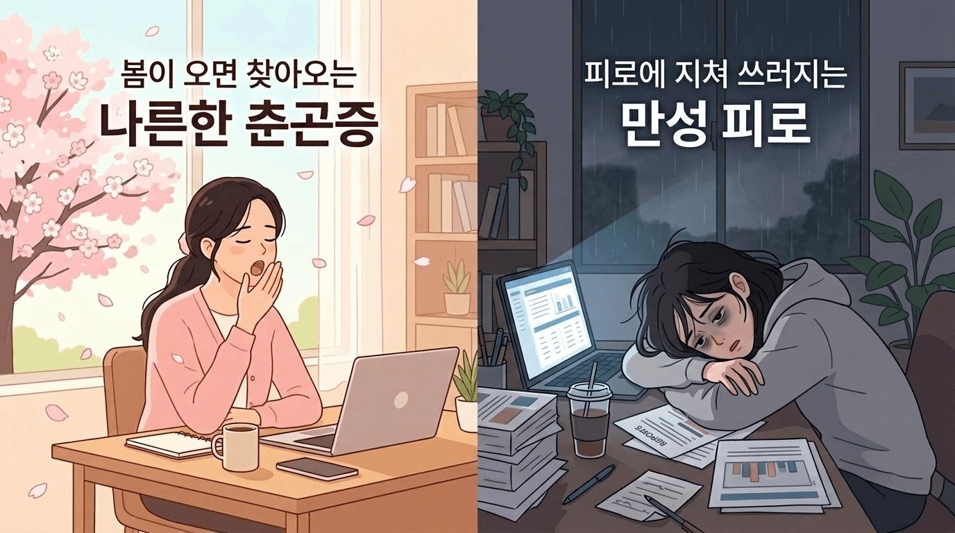 봄철 춘곤증과 만성피로 구분 셀프 체크리스트