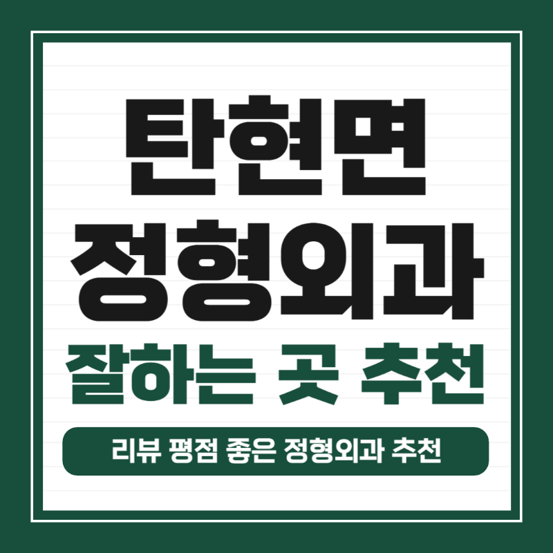 파주시 탄현면 정형외과 유명한 곳 잘하는 곳 추천 TOP 5