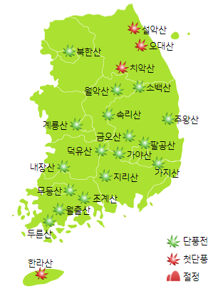 단풍절정시기