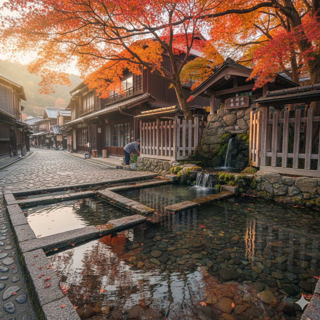 구조하치만의 깨끗한 샘물있는곳