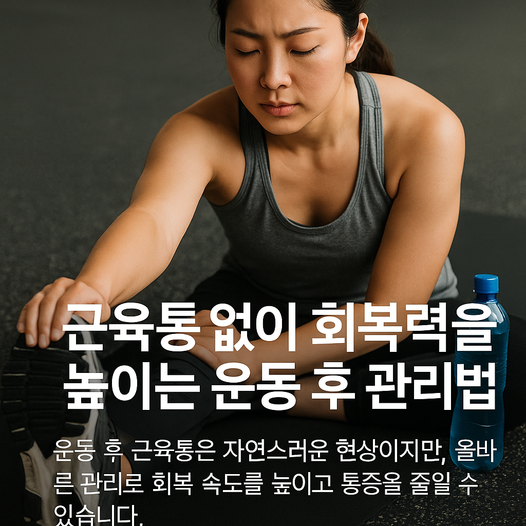 근육통 없이 회복력을 높이는 운동 후 관리법