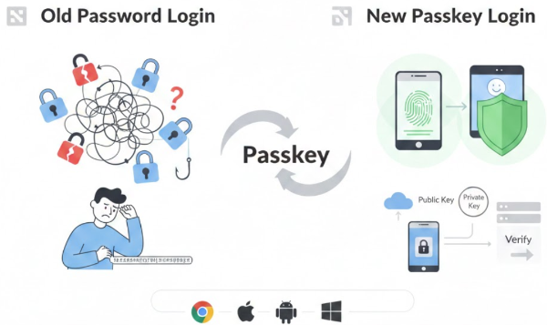패스키(PassKey) 이해하기 삽화 이미지