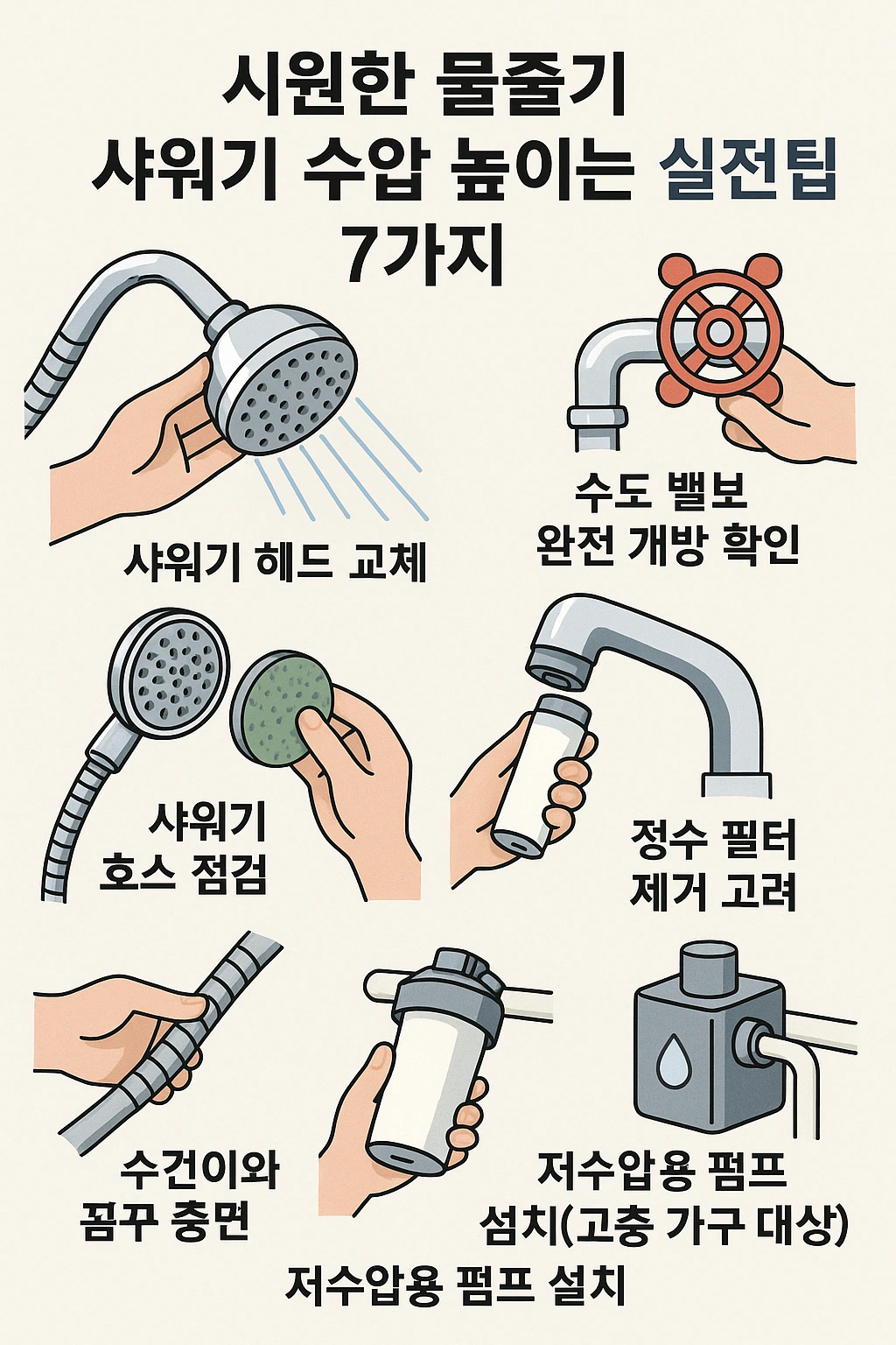 수압 높이는 실전팁