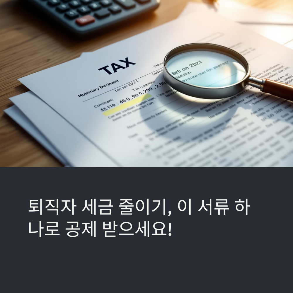퇴직소득세 줄이는 법 썸네일