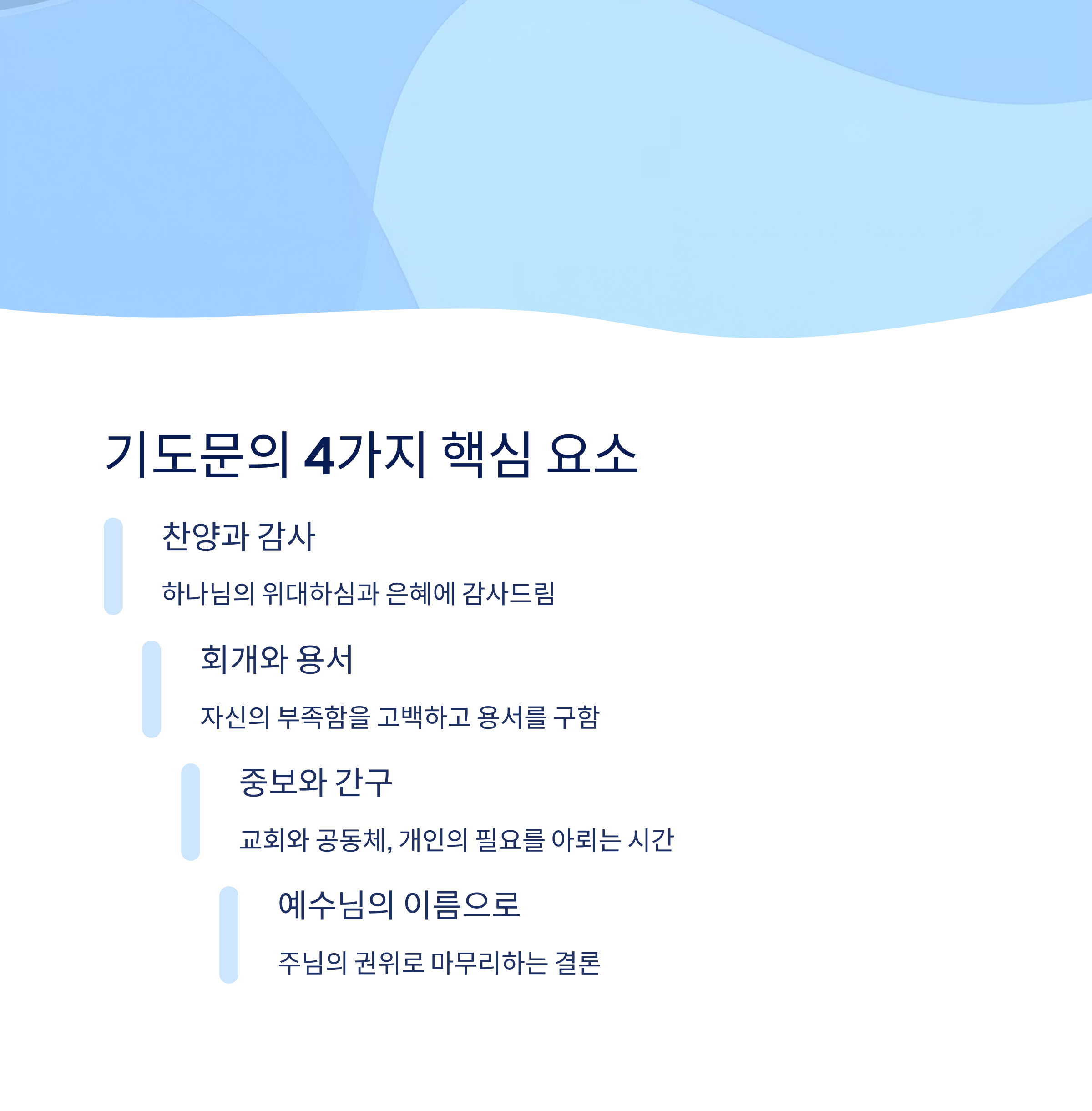 대표기도의 구성 요소