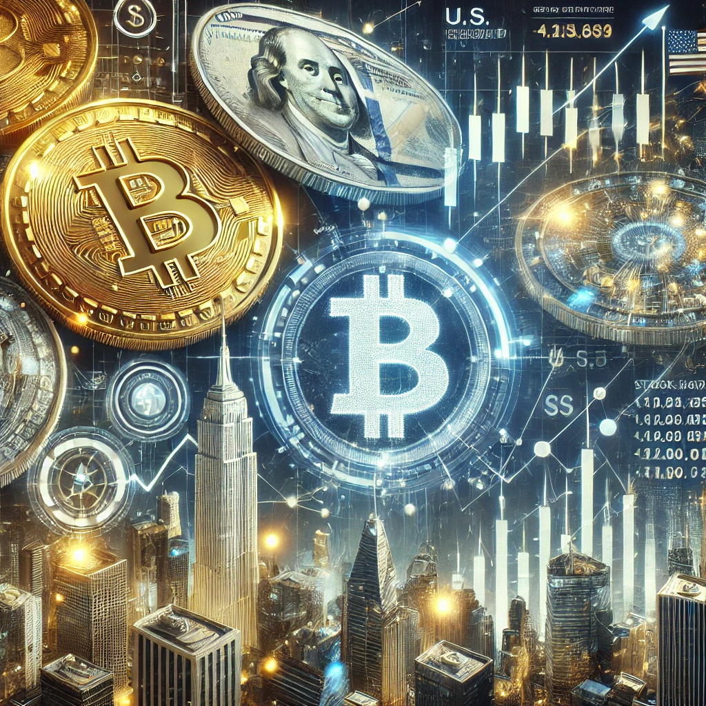 미국 코인,주식,부동산 관련 사진