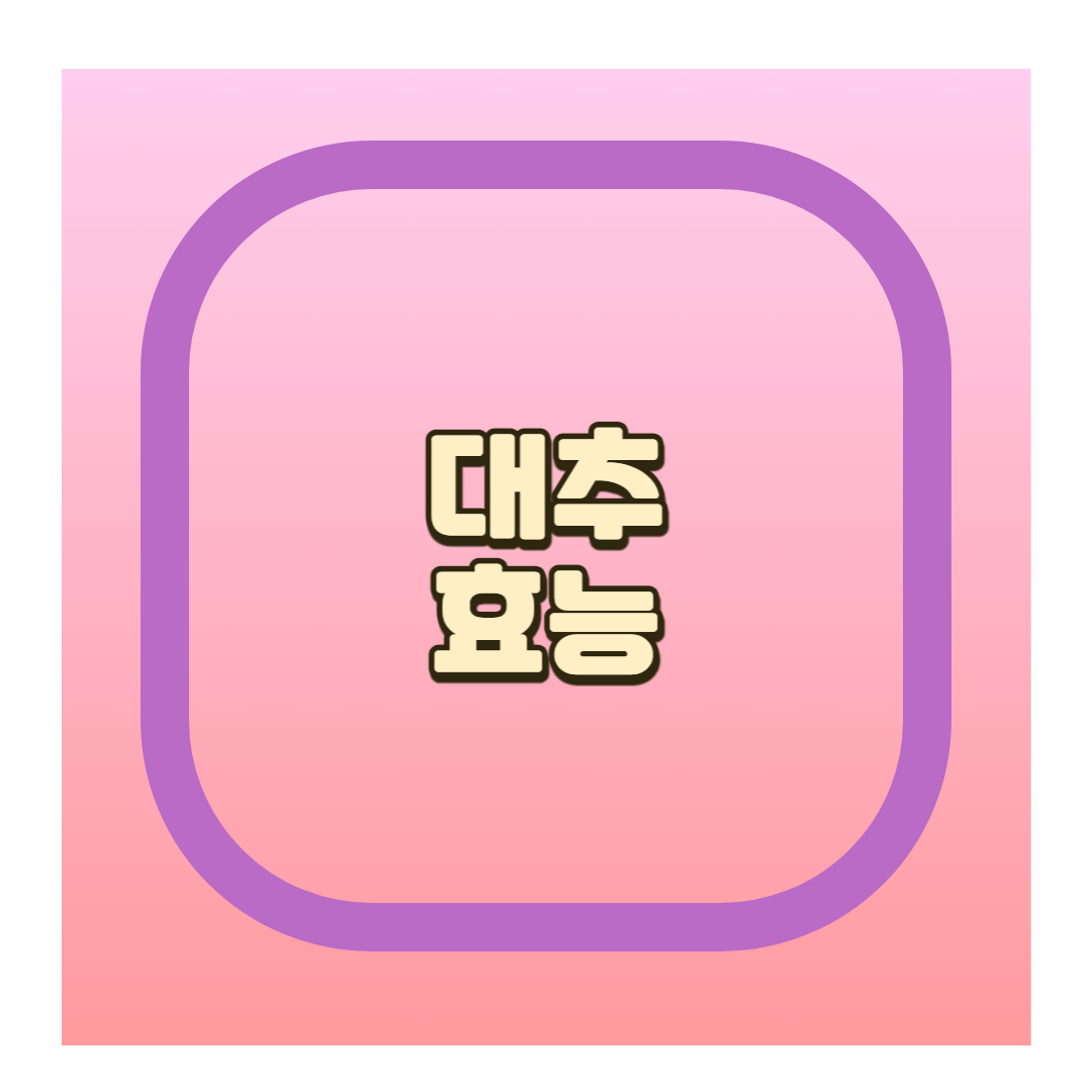 대추 효능