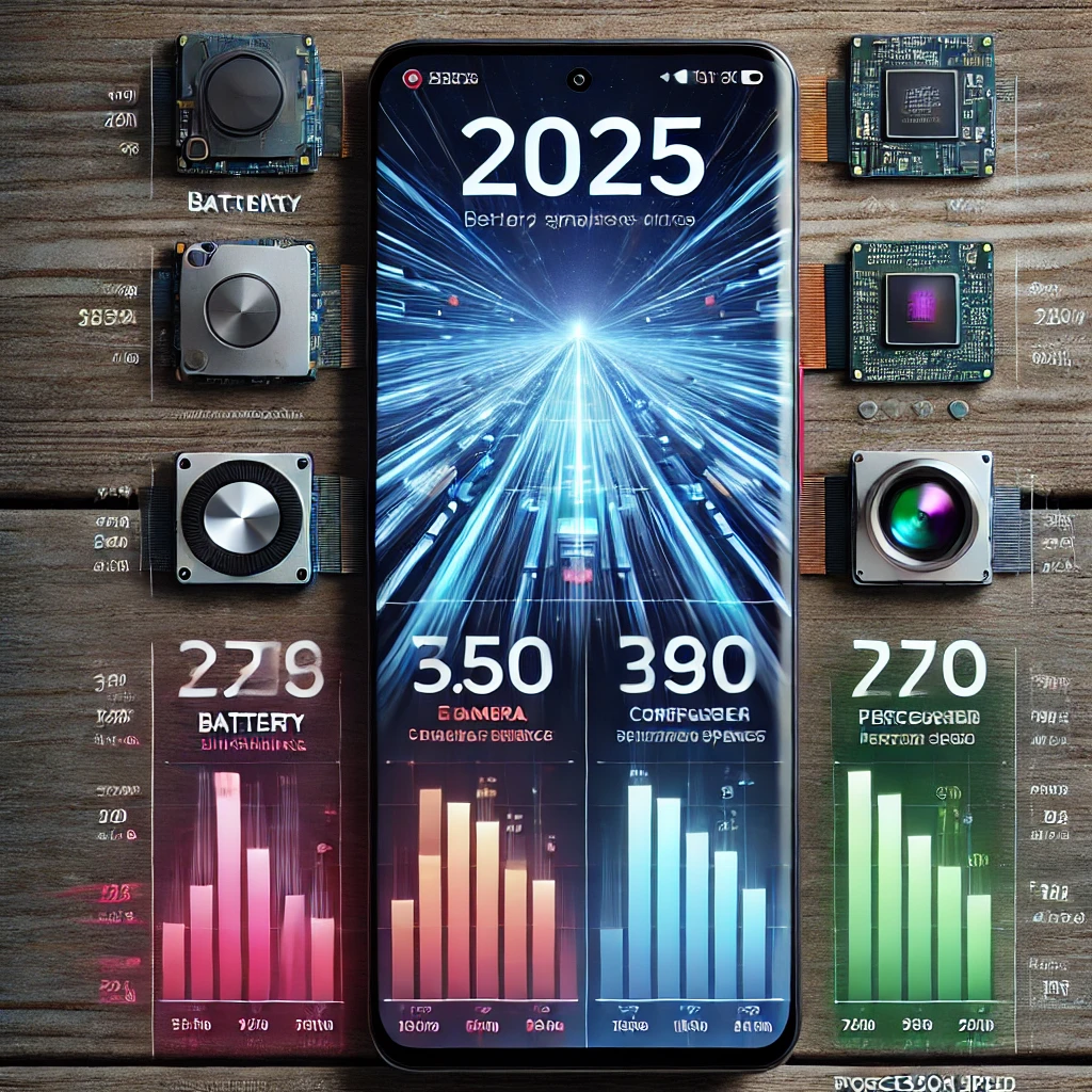 배터리, 카메라, 프로세서 성능 비교 차트