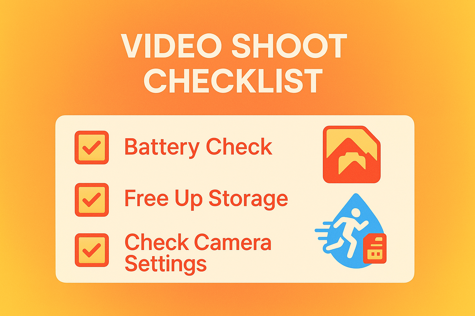 체크리스트: 배터리, 저장 공간, 설정 정리(Ai 생성이미지)